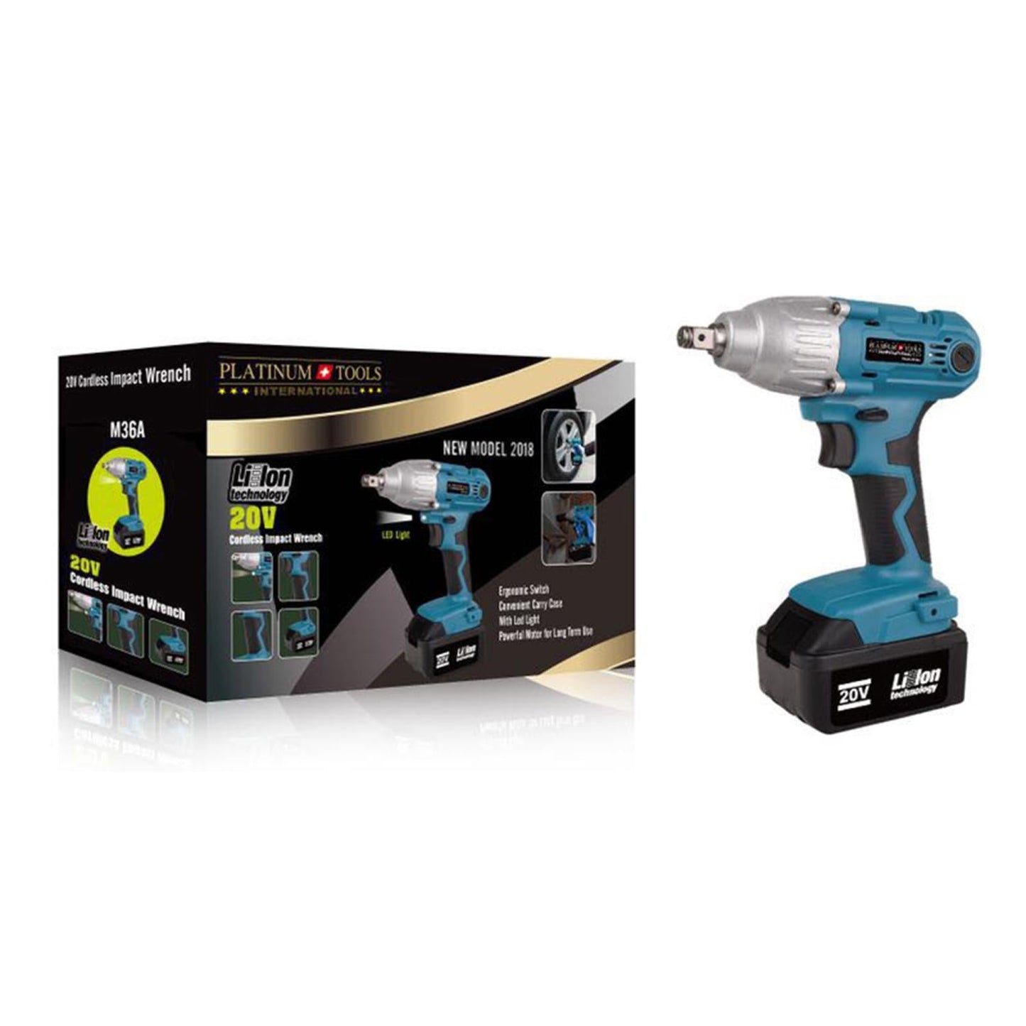 Platinum Tools Accu Slagmoersleutel 20v - Bivakshop