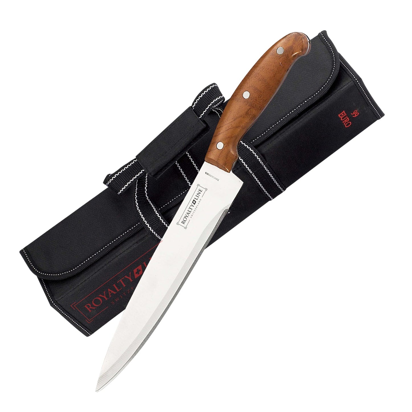 Royalty-lijn RL-K9C; Messenset met leren etui (9 stuks) - Roestvrij staal - Bivakshop