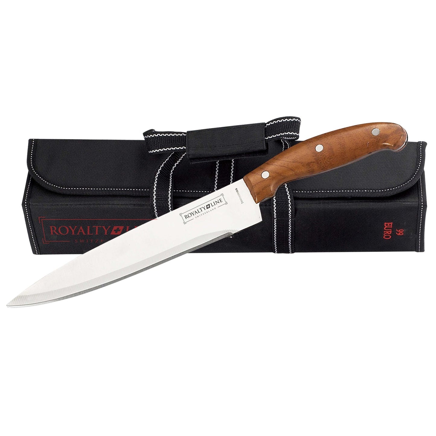 Royalty-lijn RL-K9C; Messenset met leren etui (9 stuks) - Roestvrij staal - Bivakshop