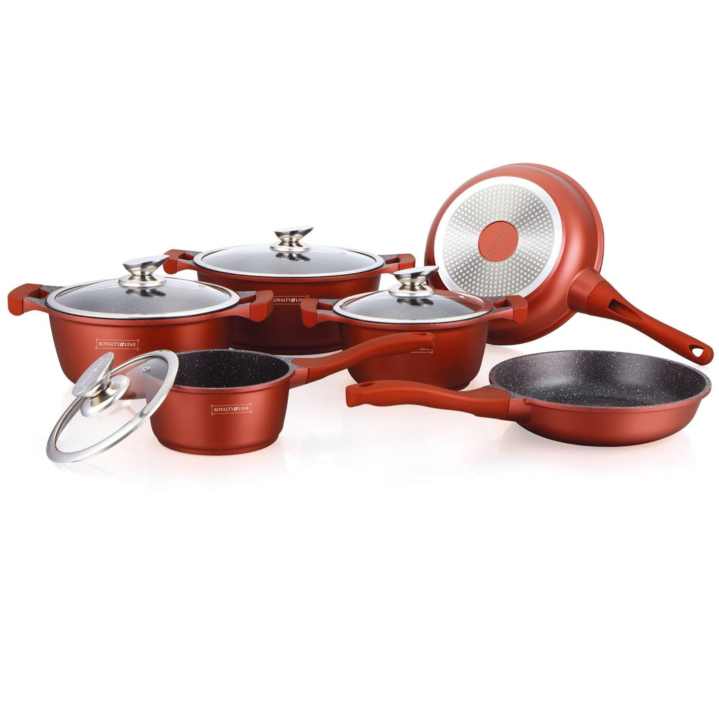 Royalty Line 10 Stuks Pot met Keramiek - Geen giftige stoffen - Rood - Bivakshop