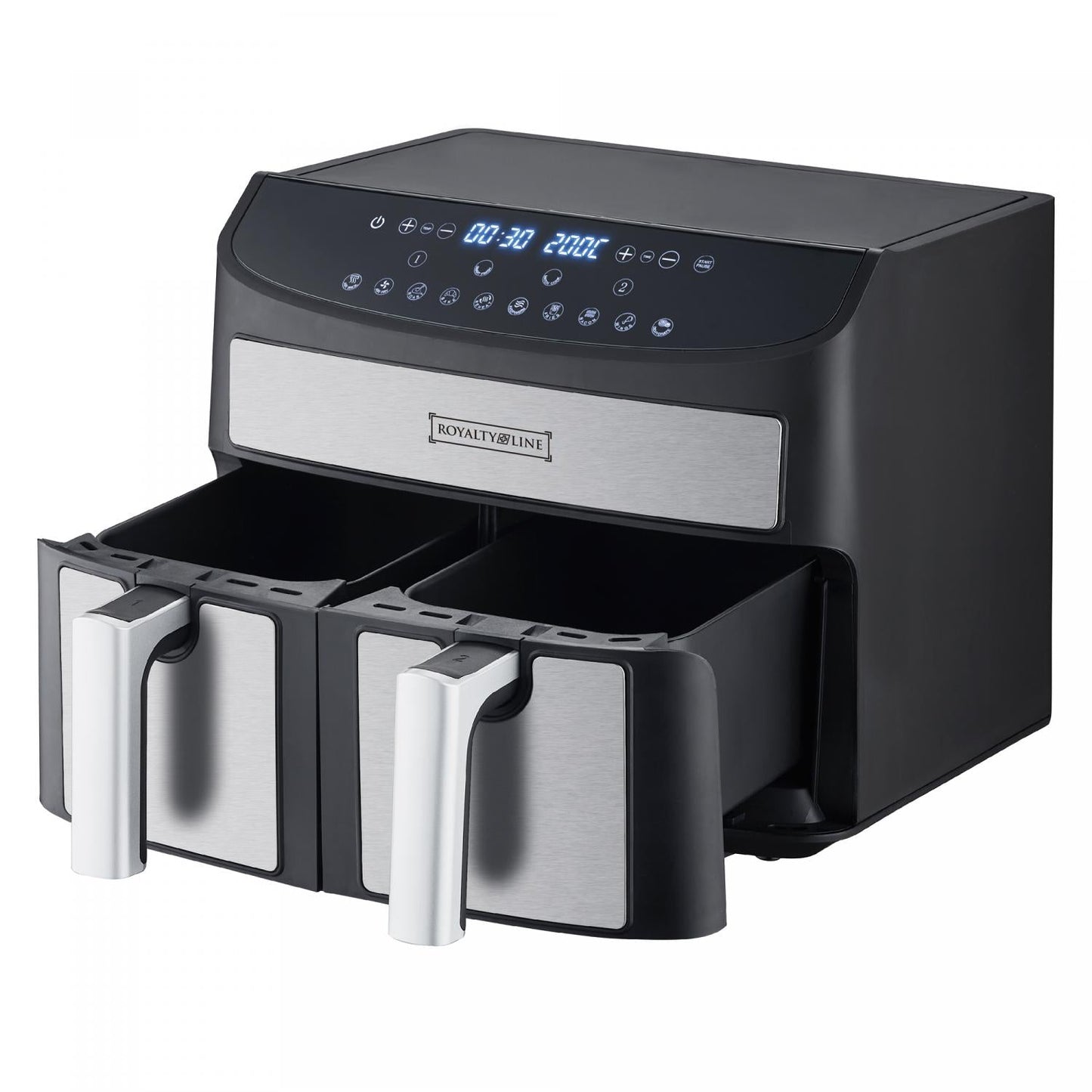 Royalty Line RL-AF5409: Airfryer met dubbele mand - 2000W - Bivakshop