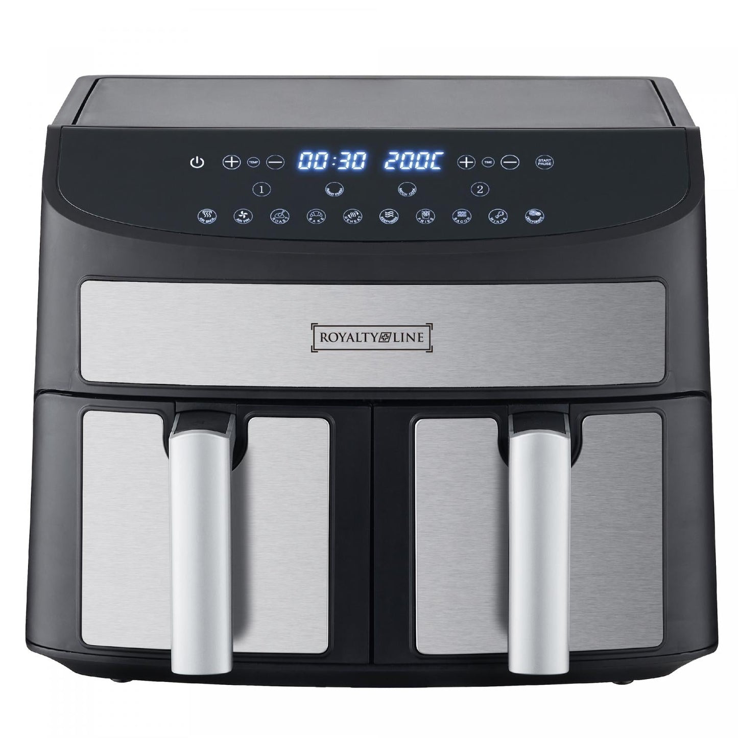 Royalty Line RL-AF5409: Airfryer met dubbele mand - 2000W - Bivakshop