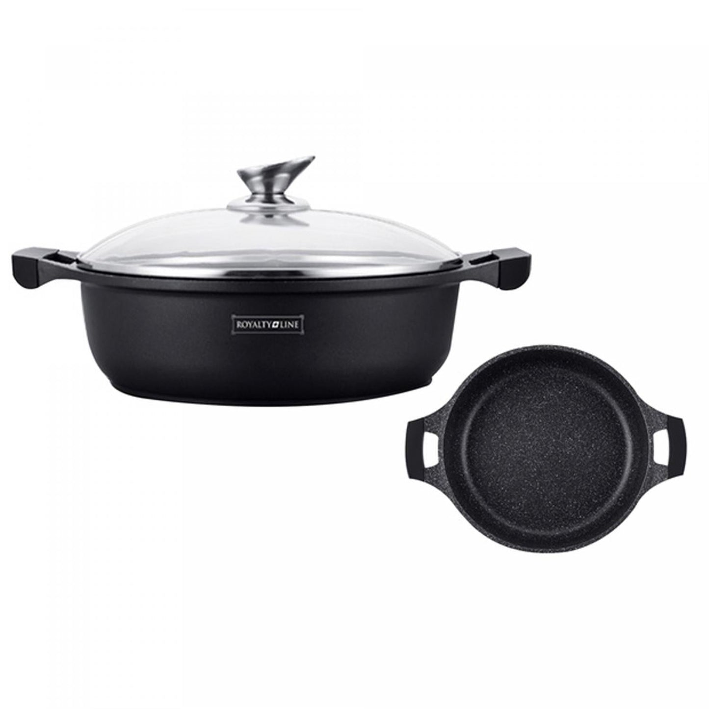 Royalty Line RL-BR28M: marmeren ondiepe soeppan 28cm - Bivakshop