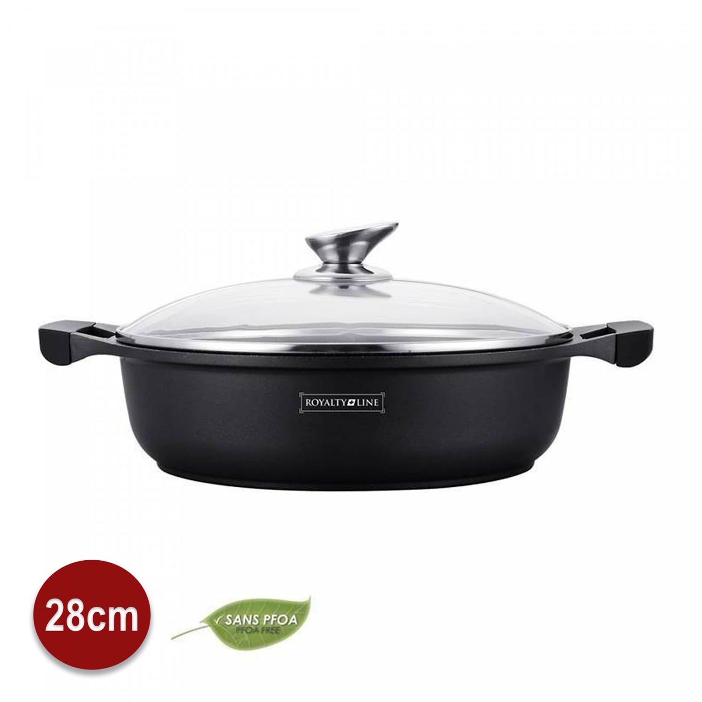 Royalty Line RL-BR28M: marmeren ondiepe soeppan 28cm - Bivakshop