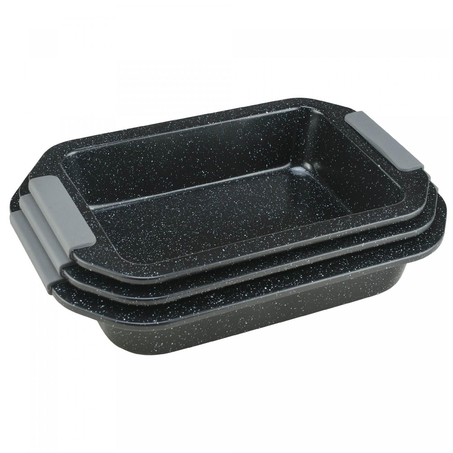 Royalty Line RL-CC3B: 3-delige bakplaat met marmeren coating - Bivakshop