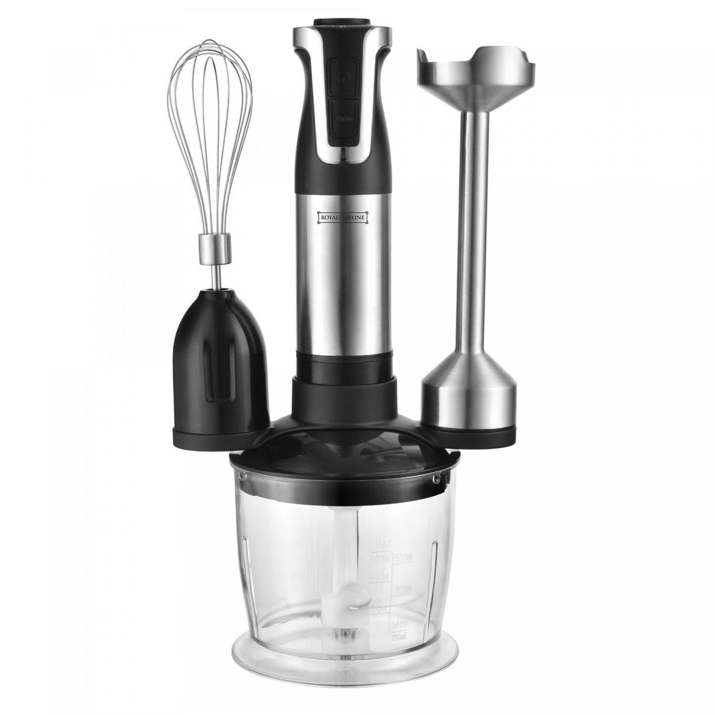 Royalty Line RL-ESMS800: 3-in-1 staafmixer, garde, hakmolen met 2 snelheden - 800 W - Bivakshop