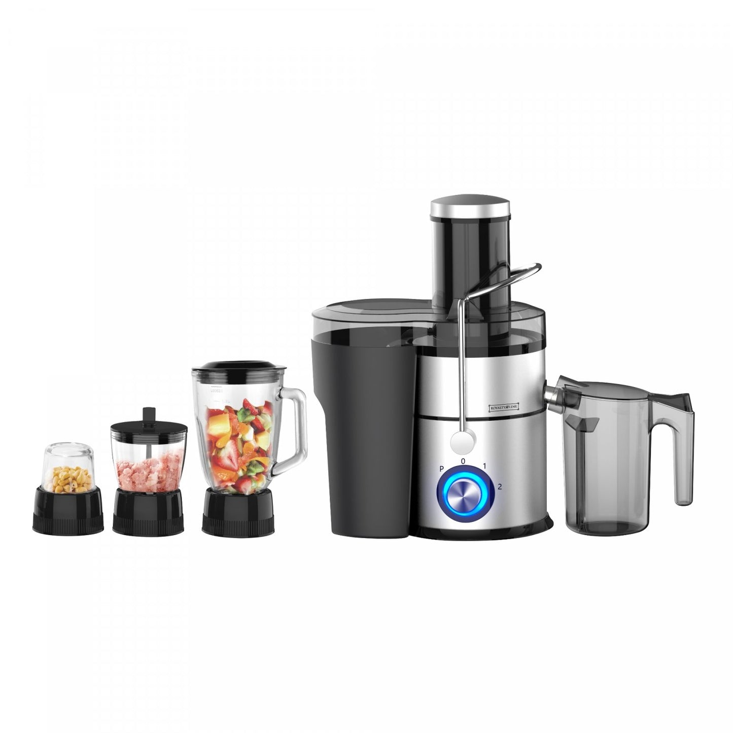 Royalty Line RL-PJ19003: 4-in-1 Sapcentrifuge, Blender, Chopper & Grinder - Bivakshop