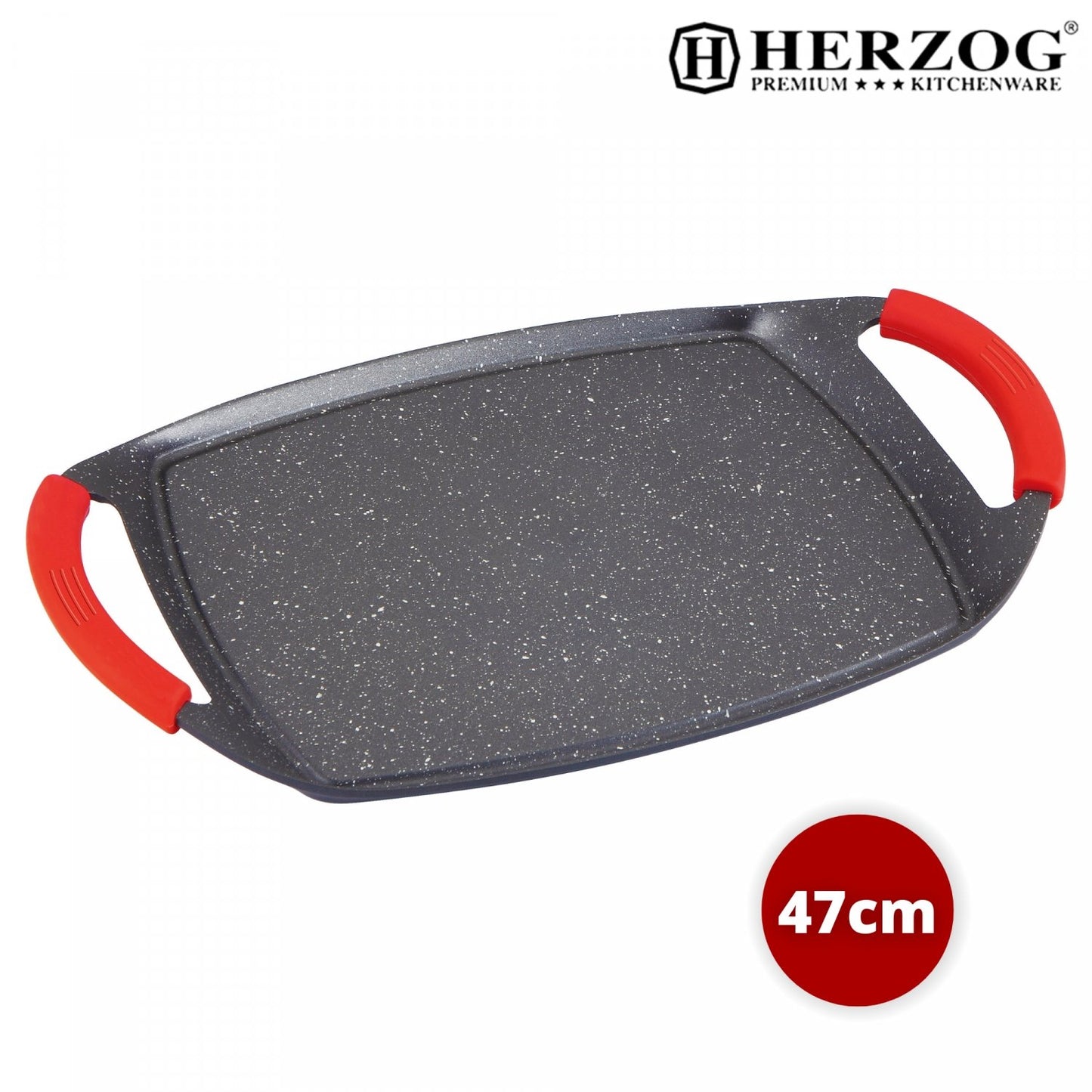 Steenbakplaat met Anti-aanbaklaag - Herzog - 47cm - Bivakshop