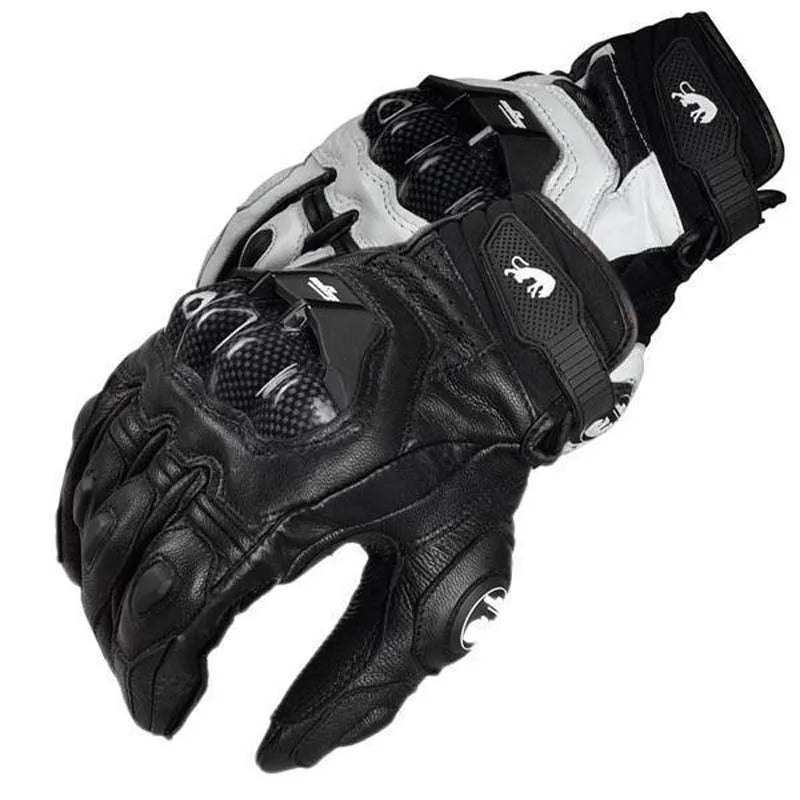 Stoere zwarte motorhandschoenen van echt leer - Voor heren - Bivakshop