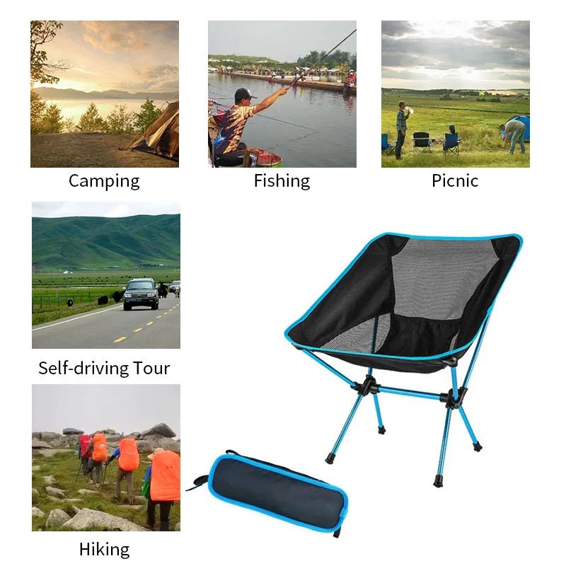 Tnukk Draagbare Opvouwbare Maanstoel - Lichtgewicht campingstoel - Bivakshop