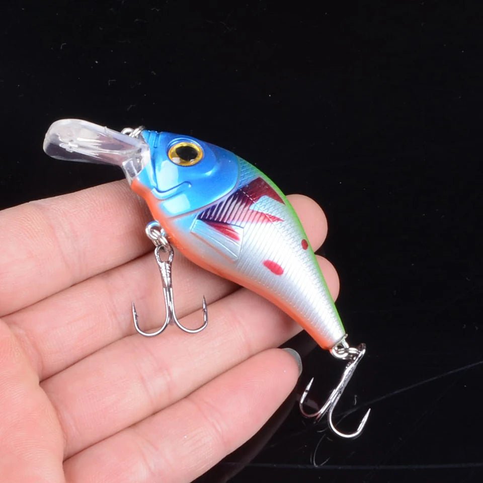 TQEXSZ 1 stuk 7.5cm 10.2g hard vib kunstaas met 3D ogen - Zinkende crankbait - Bivakshop