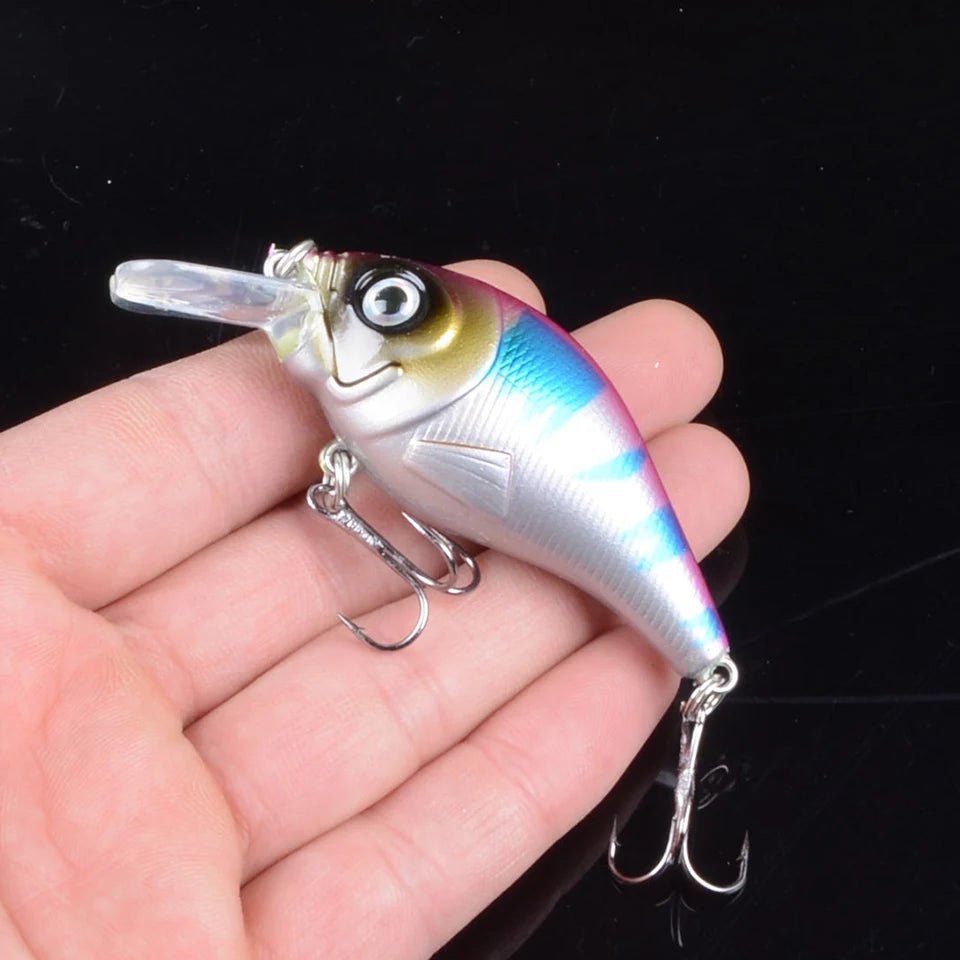 TQEXSZ 1 stuk 7.5cm 10.2g hard vib kunstaas met 3D ogen - Zinkende crankbait - Bivakshop