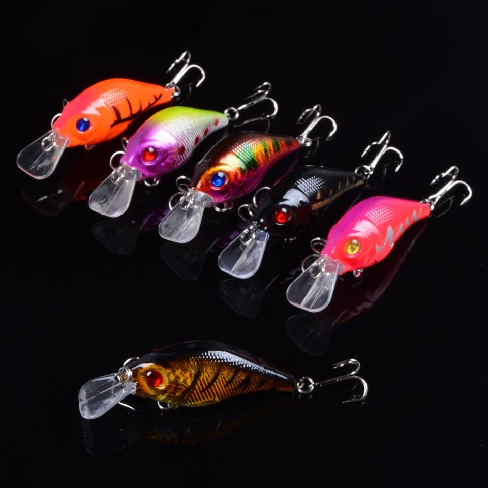 TQEXSZ 1 stuk 7.5cm 10.2g hard vib kunstaas met 3D ogen - Zinkende crankbait - Bivakshop