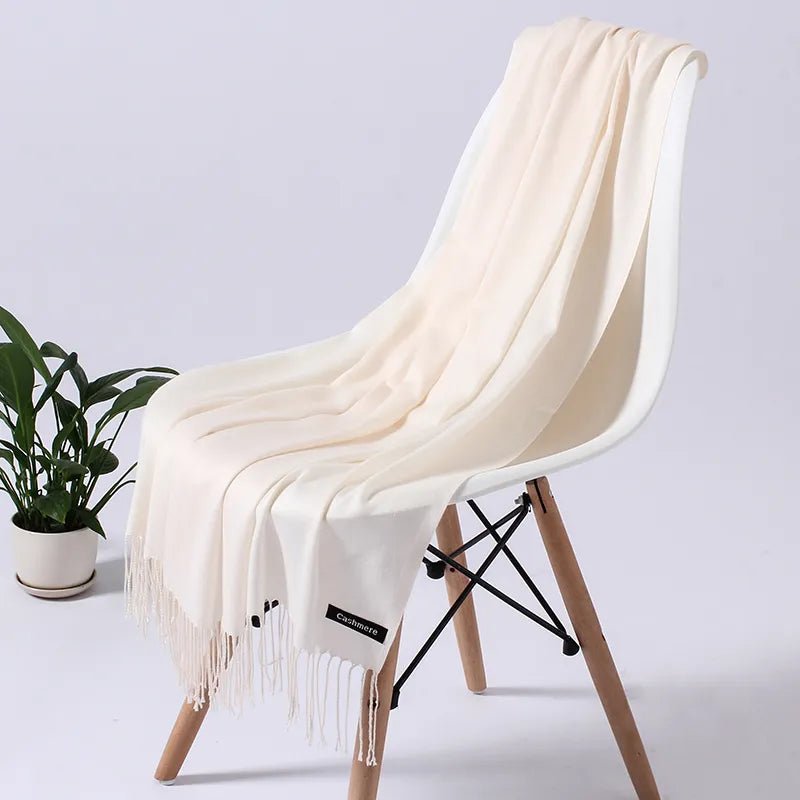 Trendy dames sjaal met kwasten - Kasjmierachtige winterstijl - Bivakshop
