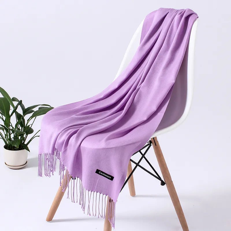 Trendy dames sjaal met kwasten - Kasjmierachtige winterstijl - Bivakshop