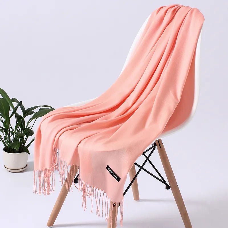 Trendy dames sjaal met kwasten - Kasjmierachtige winterstijl - Bivakshop