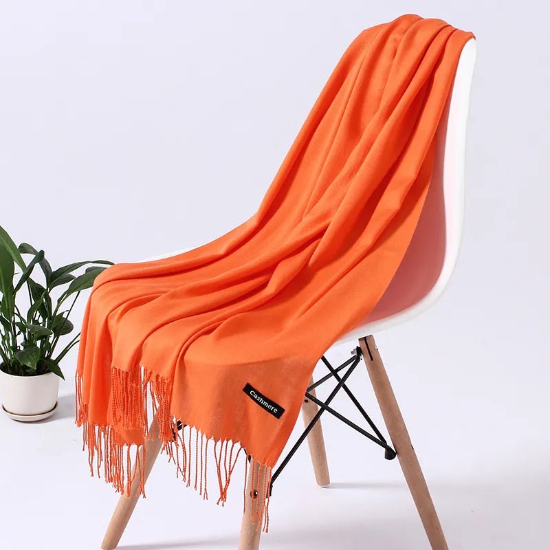 Trendy dames sjaal met kwasten - Kasjmierachtige winterstijl - Bivakshop