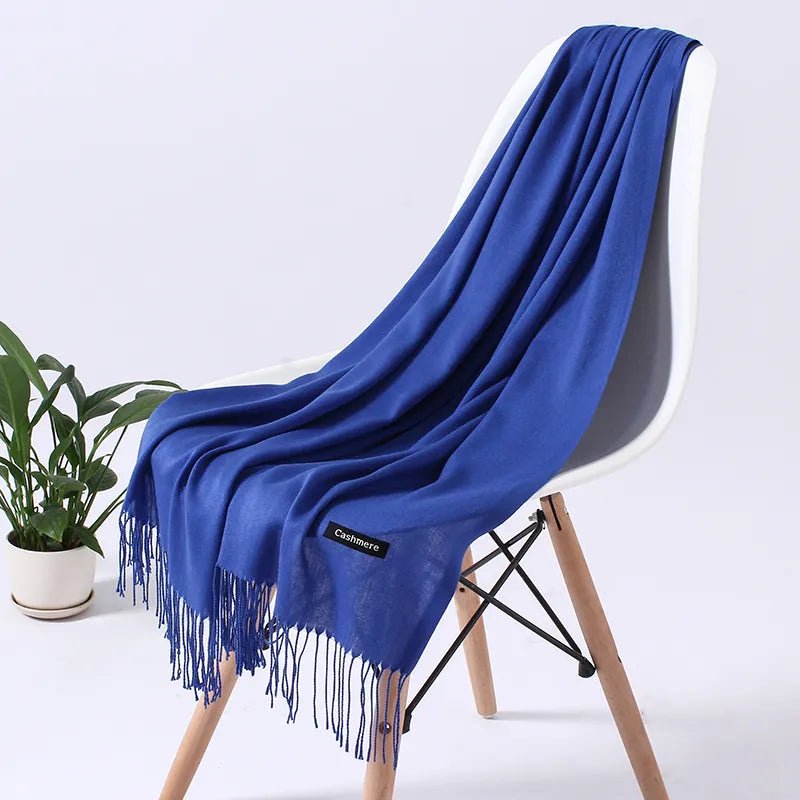 Trendy dames sjaal met kwasten - Kasjmierachtige winterstijl - Bivakshop