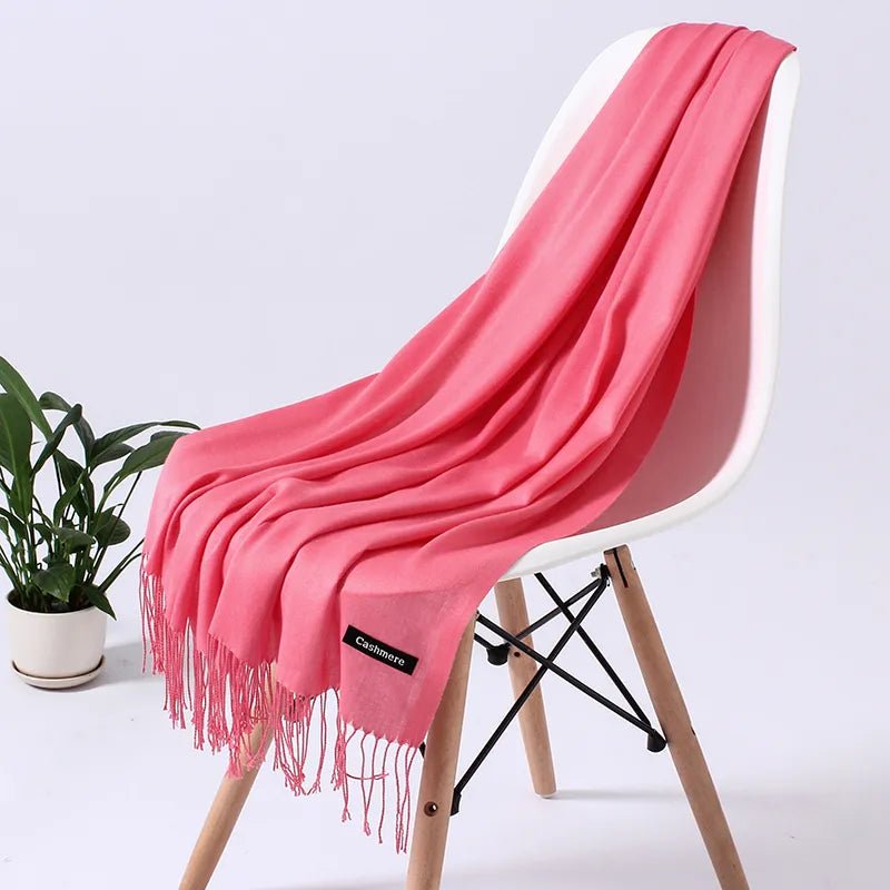 Trendy dames sjaal met kwasten - Kasjmierachtige winterstijl - Bivakshop
