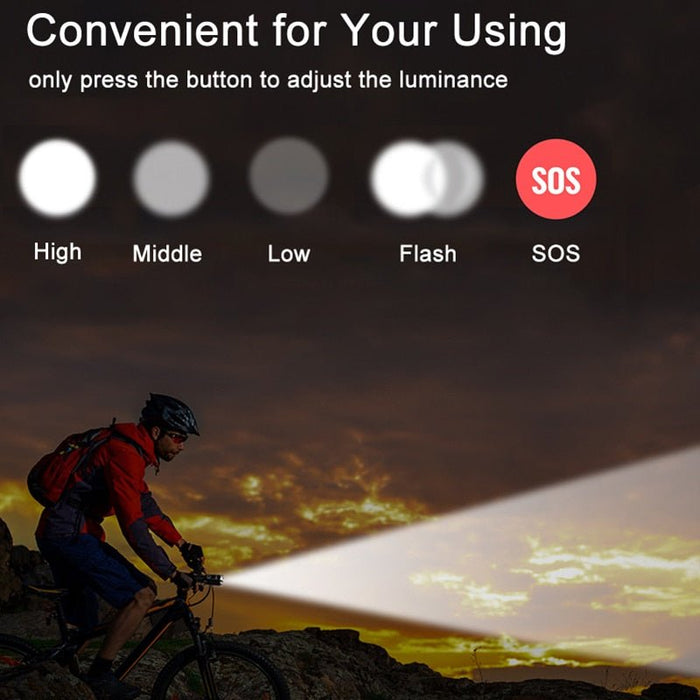 Trlife Zaklamp - Oplaadbare outdoor zaklamp - Waterdicht - Krachtig - Bivakshop