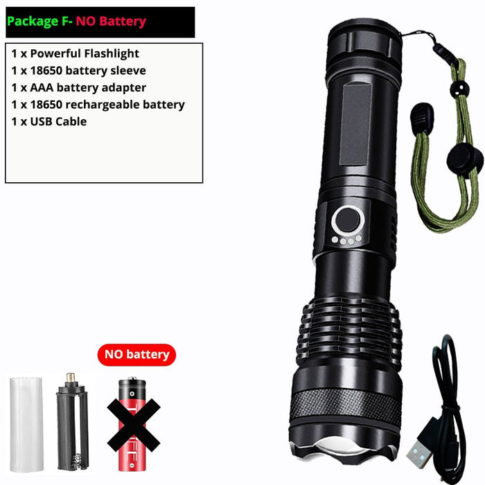 Trlife Zaklamp - Oplaadbare outdoor zaklamp - Waterdicht - Krachtig - Bivakshop