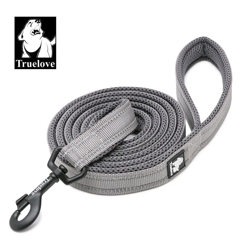 Truelove zachte reflecterende nylon mesh gewatteerde hondenriem - Bivakshop
