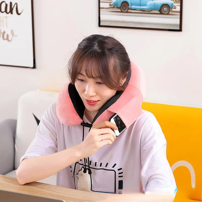 U-vormige traagschuim nekkussen - Comfortabel reiskussen - Ideaal voor vliegreizen - Bivakshop