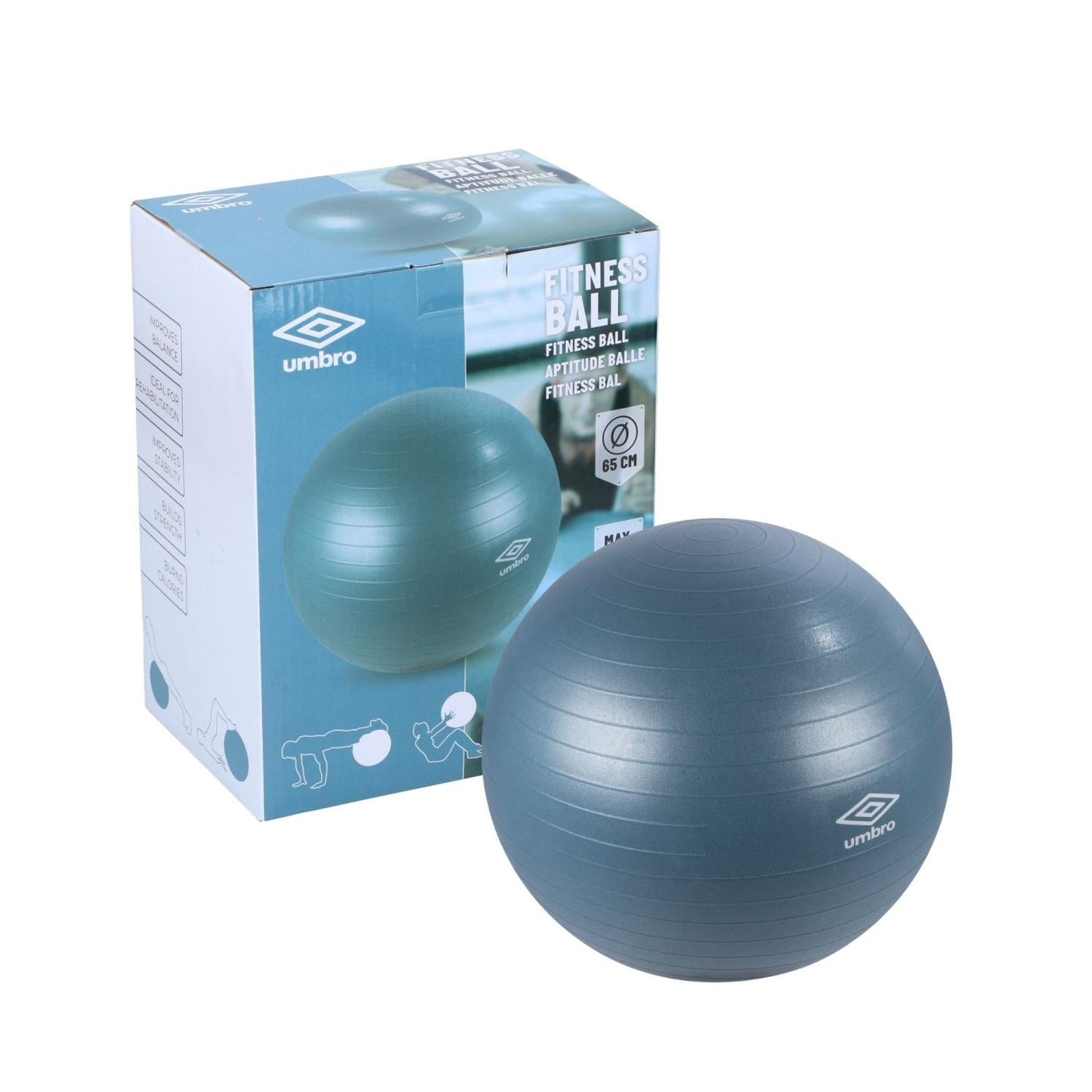 Umbro Blauwe Fitness Gymbal 65cm - ED-26936 - Bivakshop