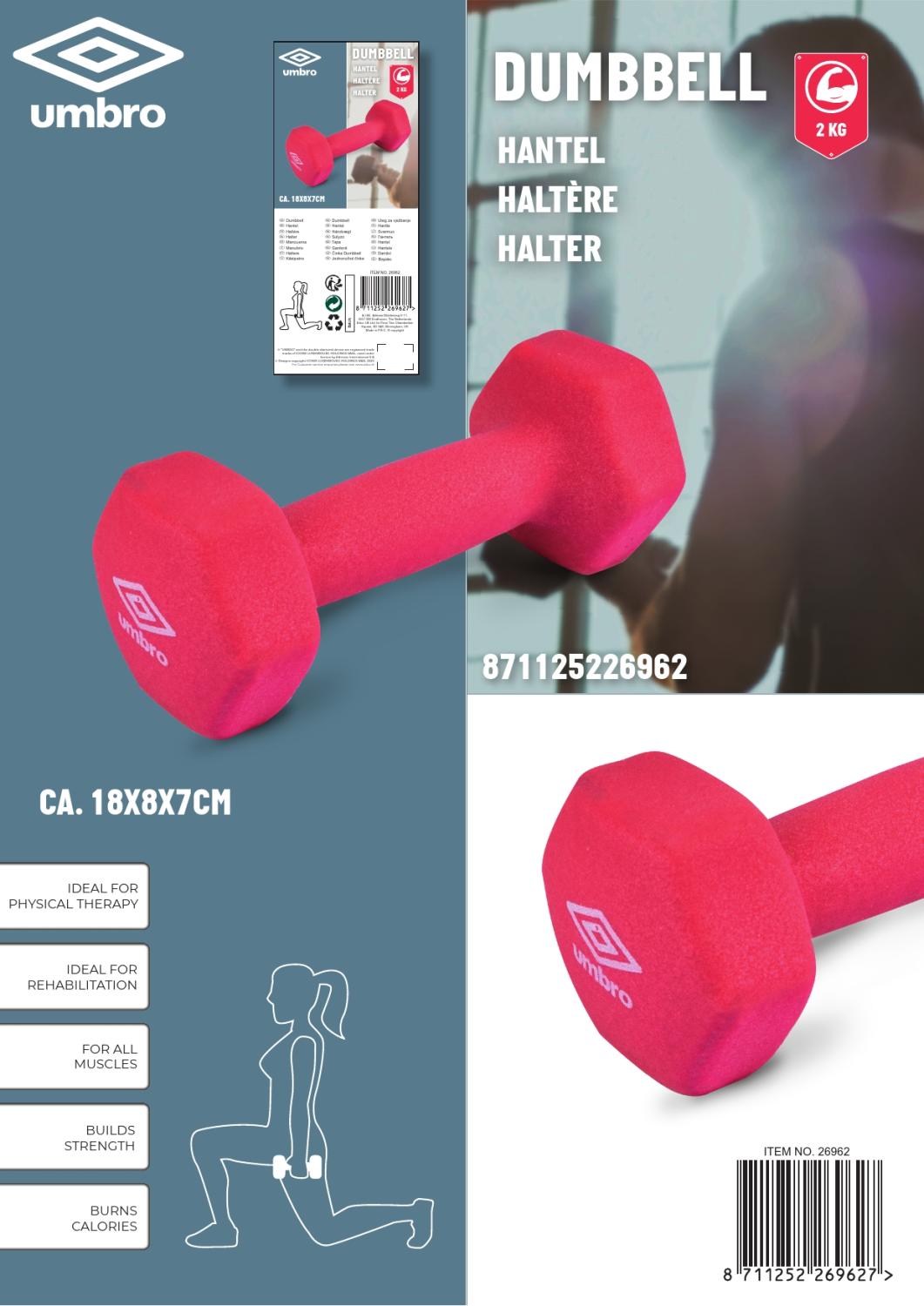 Umbro Fitness Dumbbell - 2kg - Bivakshop