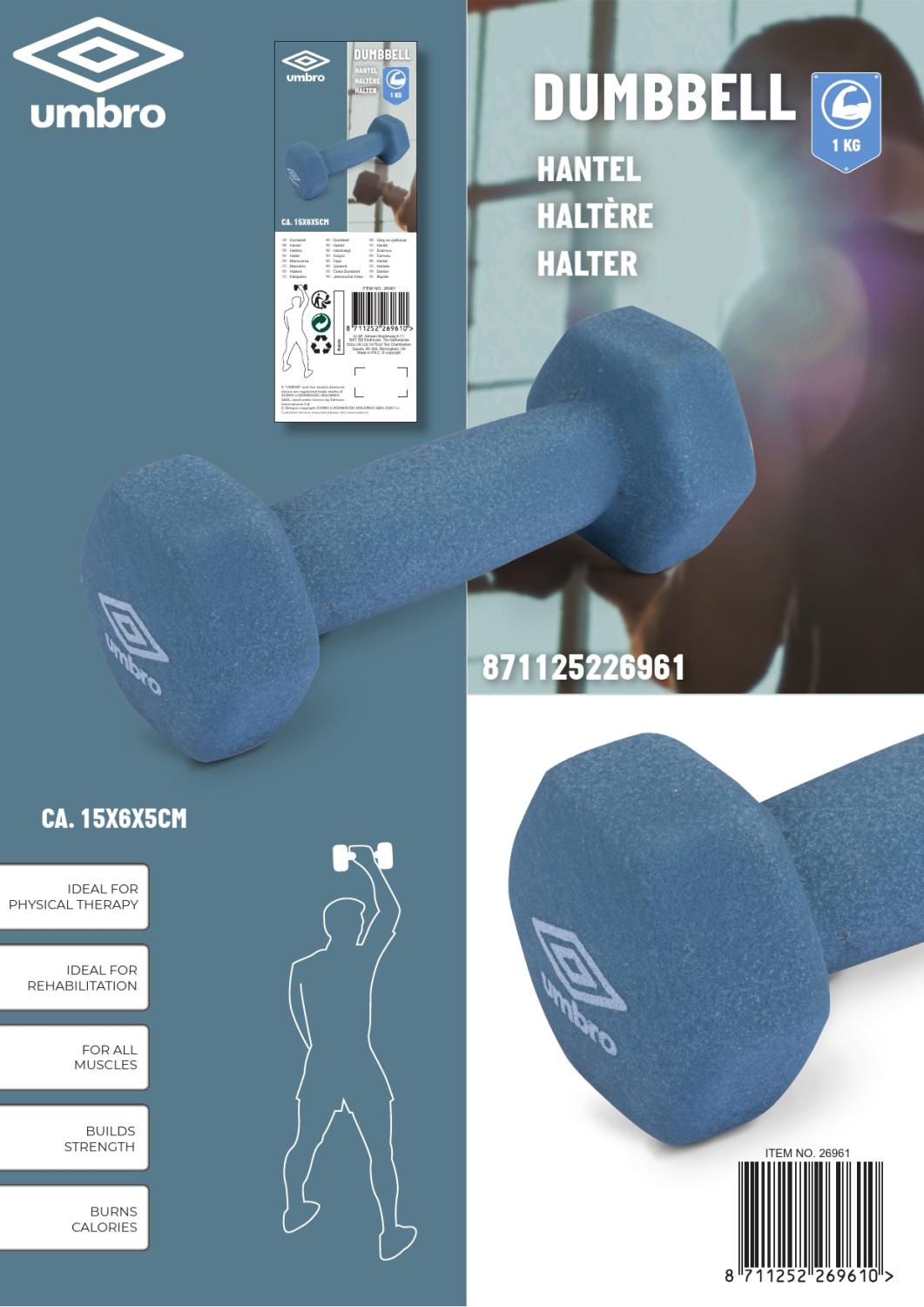 Umbro Fitness Training Gym Dumbbell 1kg - Bivakshop