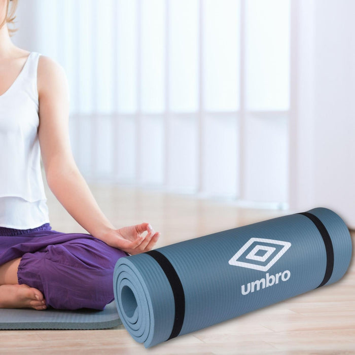 Umbro Grijze Fitness- en Yogamat 190x58x1,5cm - Bivakshop