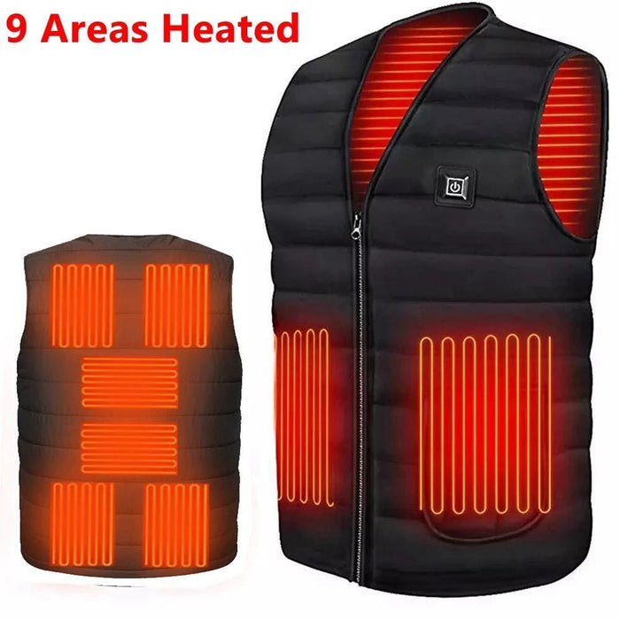 Verwarmde bodywarmer - USB - Elektrische kleding - Verstelbare warmte -Thermo vest - Verwarmd vest - Bivakshop