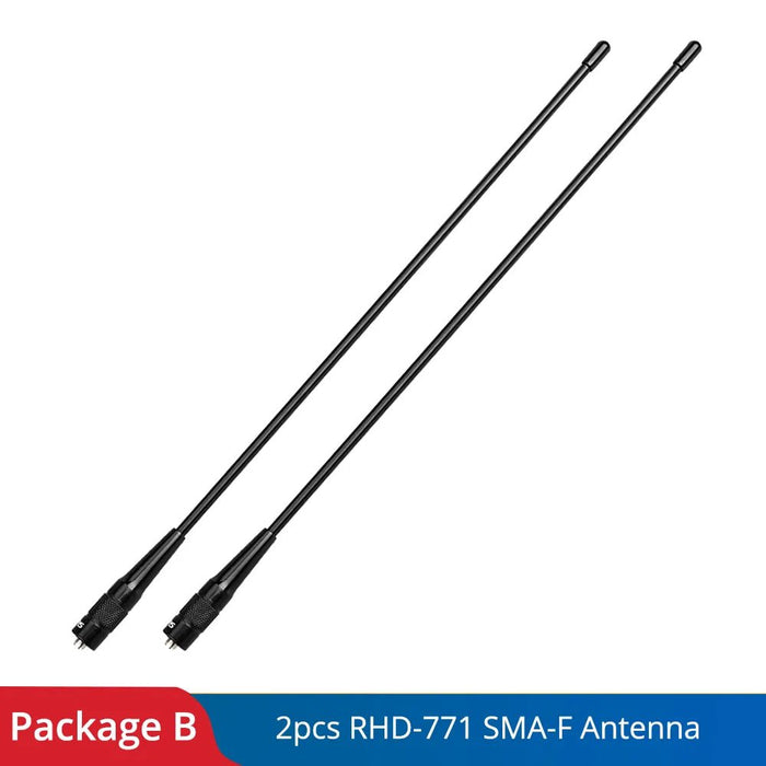 Walkie-talkie antenne SMA-F RHD-771 VHF UHF dual band - Bivakshop