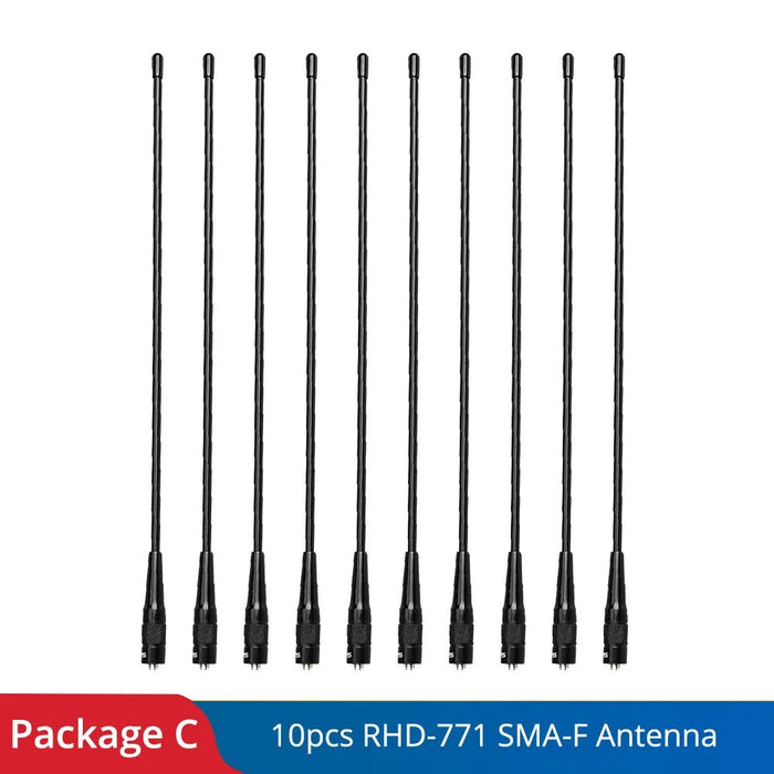 Walkie-talkie antenne SMA-F RHD-771 VHF UHF dual band - Bivakshop