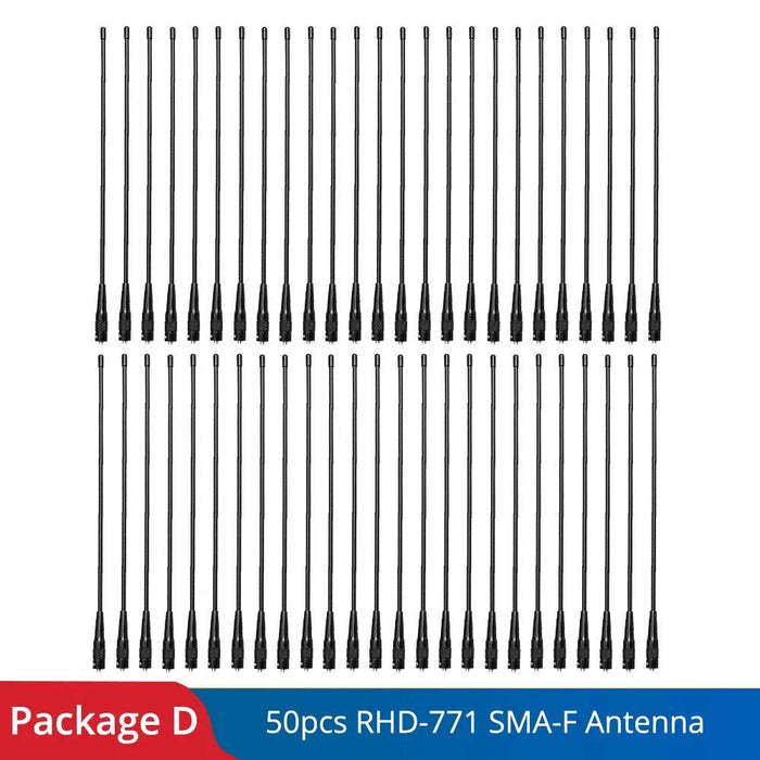 Walkie-talkie antenne SMA-F RHD-771 VHF UHF dual band - Bivakshop