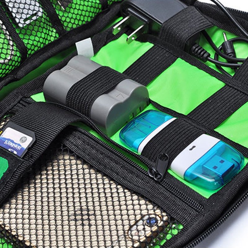Waterdichte nylon kabelhouder tas - Ideale reisgenoot voor elektronische accessoires en USB drives - Bivakshop