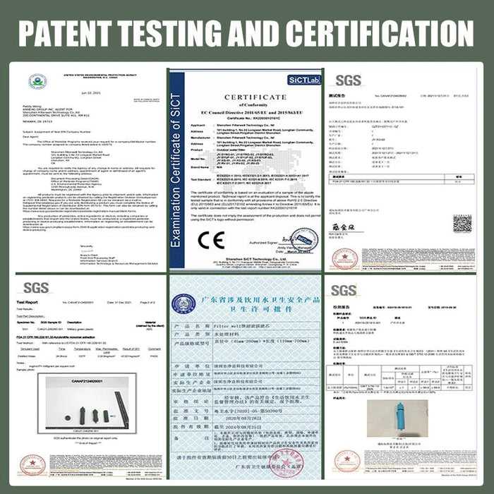 Westtune outdoor mini waterfilter stro camping purificatie draagbare waterzuiveraar - Bivakshop