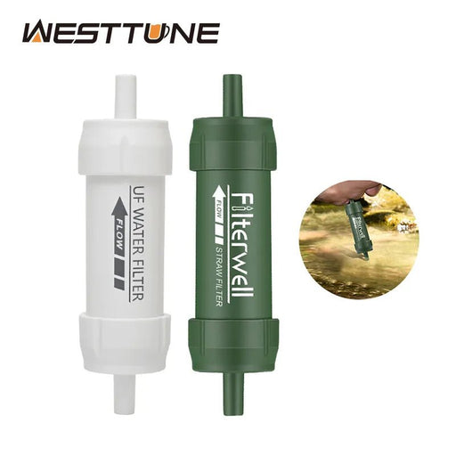 Westtune outdoor mini waterfilter stro camping purificatie draagbare waterzuiveraar - Bivakshop
