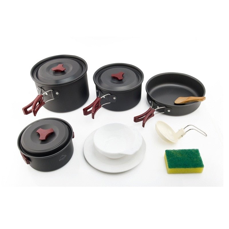 Widesea Camping Pannenset - Compleet kook- en servies kit - Bivakshop