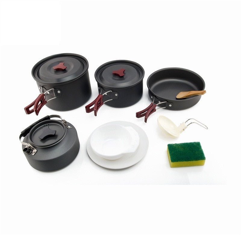 Widesea Camping Pannenset - Compleet kook- en servies kit - Bivakshop