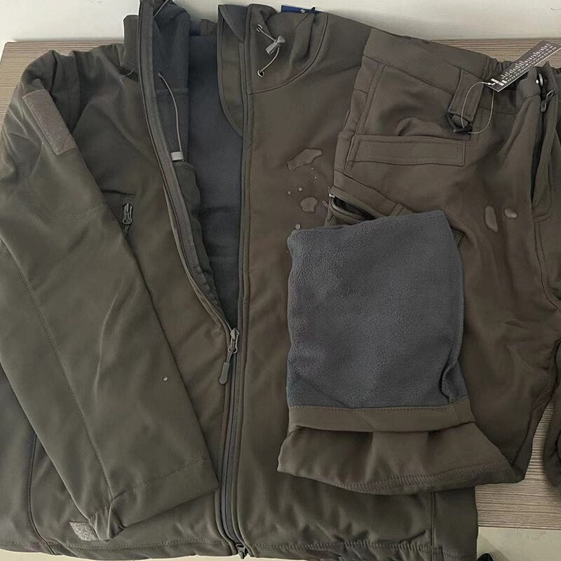 Winter herfst fleece Jas - Militair tactisch waterdicht pak - Unisex - Trainingspak - Bivakshop