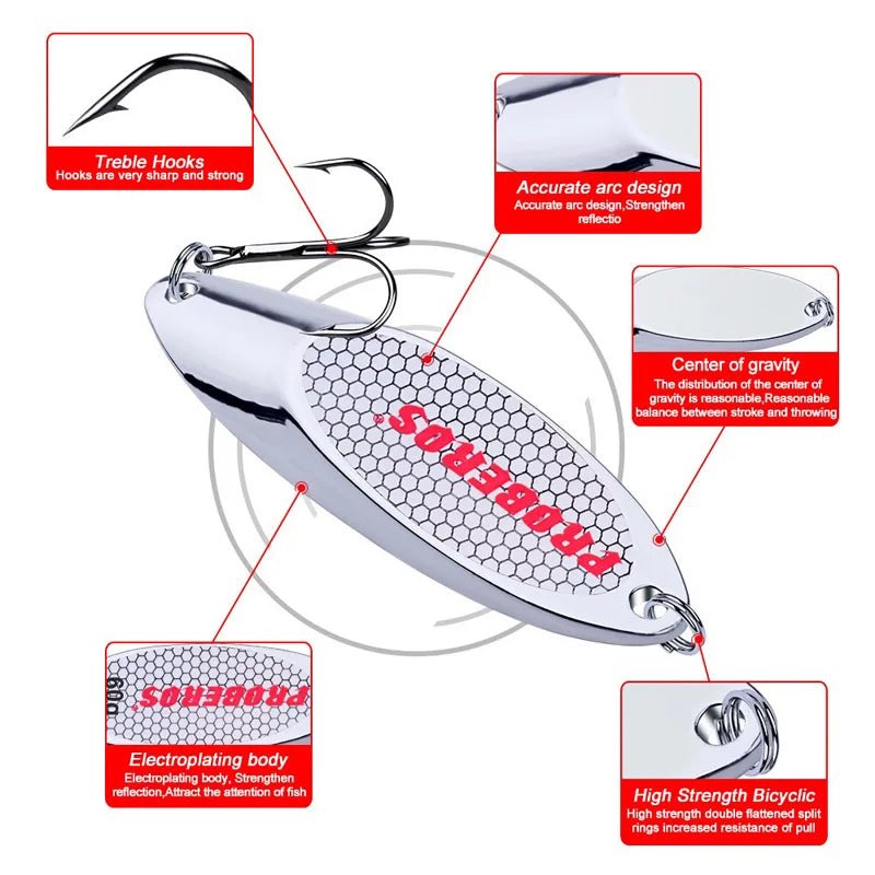 1 stuk metalen spinner lepel - 3g - 28g kunstaas - Voor baars en forel vissen - Bivakshop