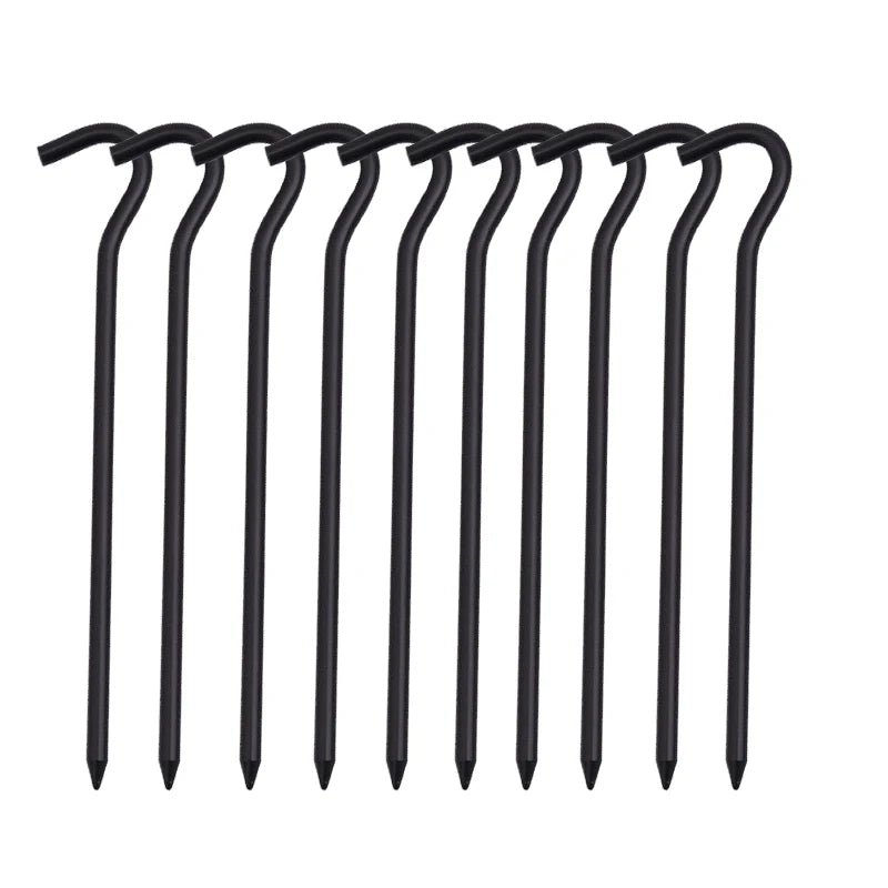 10 - delige set aluminium tentharingen – 18 cm stevige haringen met haak voor tent, tarp en luifel - Bivakshop