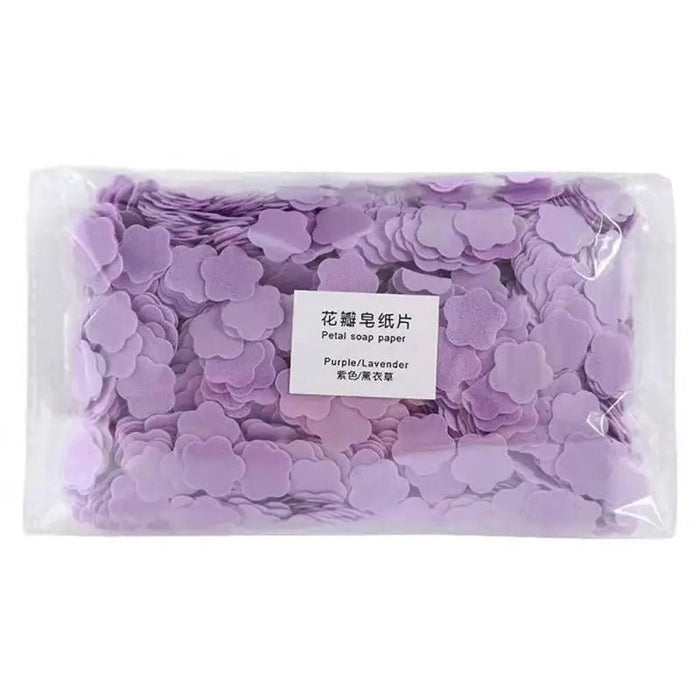 1000 stuks/1 set Draagbare Wegwerpzeeppapier Mini Reinigingshandzeep Papieren Geurende Plak Wassen Bad Reizen Kleine Zeep - Bivakshop