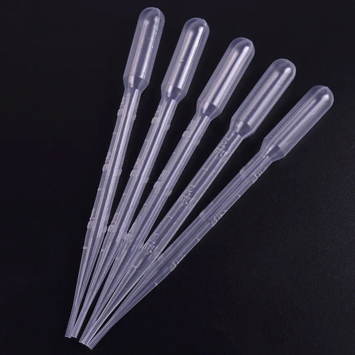 100PCS 3ML Disposable Plastic Eye Dropper Transfer Graduated Pipettes Office Lab Experiment Supplies - Bivakshop