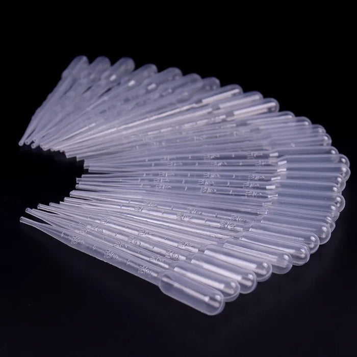 100PCS 3ML Disposable Plastic Eye Dropper Transfer Graduated Pipettes Office Lab Experiment Supplies - Bivakshop