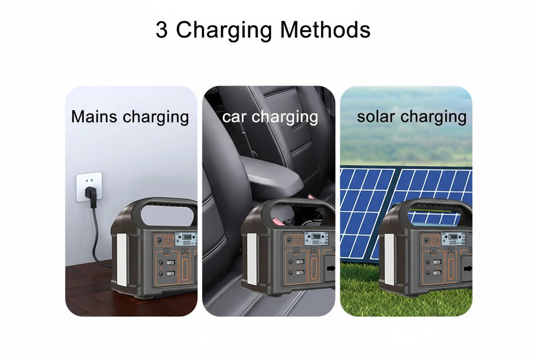 100W Draagbare Power Station – Compacte Accu Generator – LED Noodverlichting & Solar Powerbank - Bivakshop