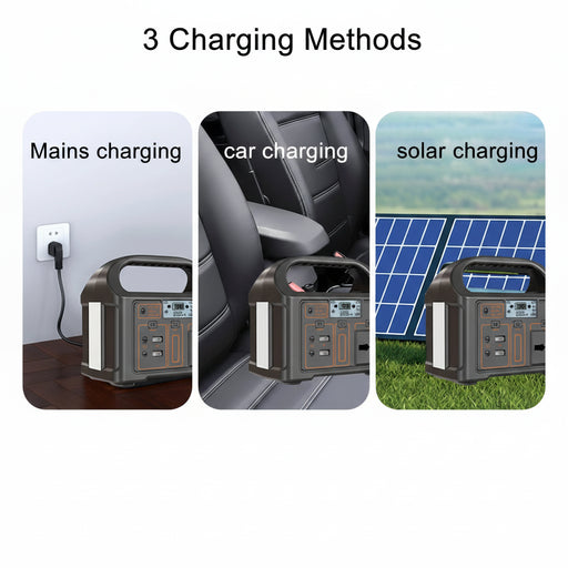 100W Draagbare Power Station – Compacte Accu Generator – LED Noodverlichting & Solar Powerbank - Bivakshop