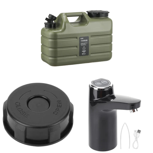 11L watercontainer met kraan – Grote camping watertank met USB - oplaadbare elektrische pomp - Bivakshop