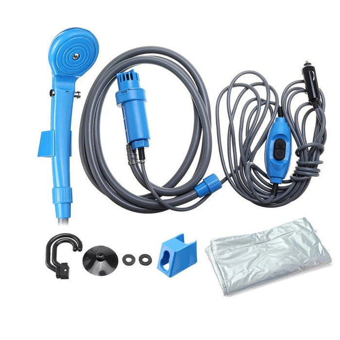 12V elektrische draagbare campingdouche met opbergtas - Compact & veelzijdig voor outdoorgebruik - Bivakshop